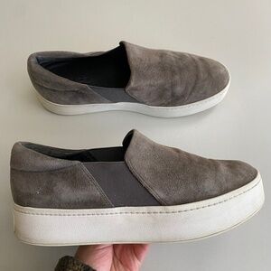 Vince Warren Platform Sneaker Suede Gray 9.5 sneakers‎